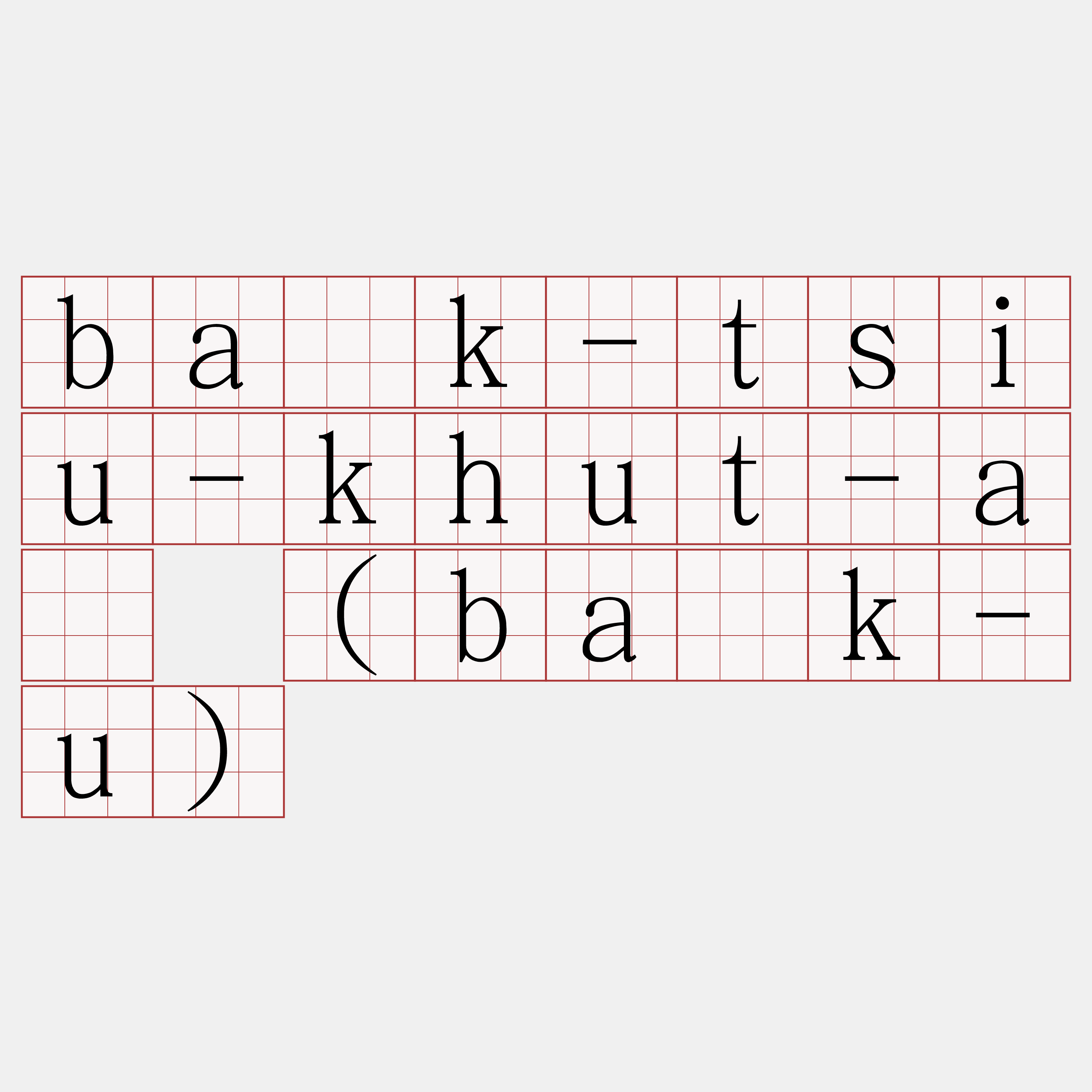 ba̍k-tsiu-khut-á (ba̍k-u)